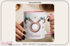 Taurus Zodiac PNG, Cozy Faux Knit Astrology Clipart, Product Image 6