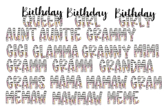 Pink Drip Names Bundle PNGs Only Product Image 1