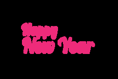 Pink new year's day lettering typography concept Product Image 2
