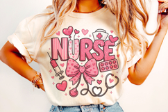 Nurse Valentine's Day PNG, Nurse Mom PNG, Xoxo PNG, Love PNG Product Image 1