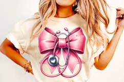 Nurse Coquette PNG, Nurse Sublimation, Nursing, Stethescope Product Image 3
