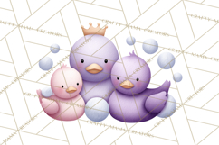 Baby Nursery Clipart PNG, Pink Purple Baby Shower Decor Product Image 4