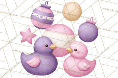 Baby Nursery Clipart PNG, Pink Purple Baby Shower Decor Product Image 5