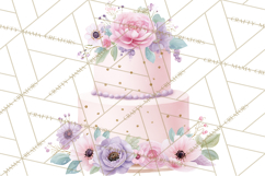 Baby Nursery Clipart PNG, Pink Purple Baby Shower Decor Product Image 2