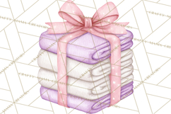 Baby Nursery Clipart PNG, Pink Purple Baby Shower Decor Product Image 2