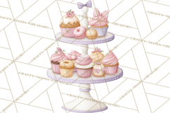 Baby Nursery Clipart PNG, Pink Purple Baby Shower Decor Product Image 3