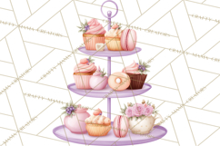 Baby Nursery Clipart PNG, Pink Purple Baby Shower Decor Product Image 5