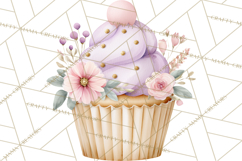 Baby Nursery Clipart PNG, Pink Purple Baby Shower Decor Product Image 2