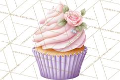 Baby Nursery Clipart PNG, Pink Purple Baby Shower Decor Product Image 4