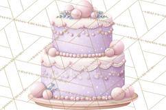 Baby Nursery Clipart PNG, Pink Purple Baby Shower Decor Product Image 2