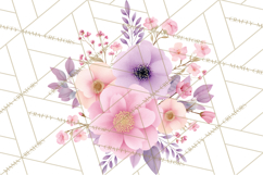 Baby Nursery Clipart PNG, Pink Purple Baby Shower Decor Product Image 3