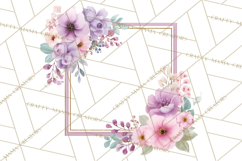 Baby Nursery Clipart PNG, Pink Purple Baby Shower Decor Product Image 4