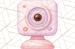 Baby Nursery Clipart PNG, Pink Purple Baby Shower Decor Product Image 2