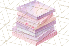 Baby Nursery Clipart PNG, Pink Purple Baby Shower Decor Product Image 2