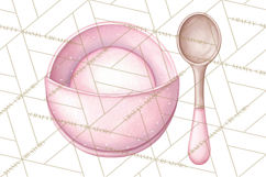 Baby Nursery Clipart PNG, Pink Purple Baby Shower Decor Product Image 2