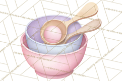 Baby Nursery Clipart PNG, Pink Purple Baby Shower Decor Product Image 3