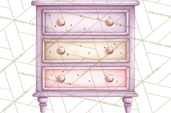 Baby Nursery Clipart PNG, Pink Purple Baby Shower Decor Product Image 4