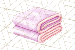 Baby Nursery Clipart PNG, Pink Purple Baby Shower Decor Product Image 3