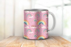 Pink Nursery Rainbow Patterns Digital Paper Bundle Product Image 4