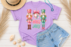 Pink Nutcracker Christmas Sublimation Holly Jolly Holiday Product Image 2
