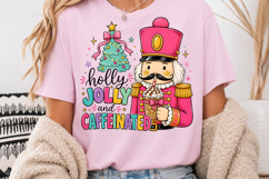 Pink Nutcracker Christmas Sublimation Holly Jolly Holiday Product Image 3