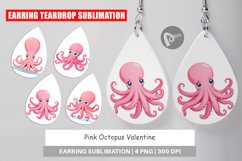 Earring Pink Octopus Valentine Product Image 1