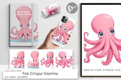 Digital Paper Pink Octopus Valentine Product Image 1