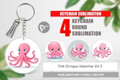 Keychain Pink Octopus Valentine Product Image 1