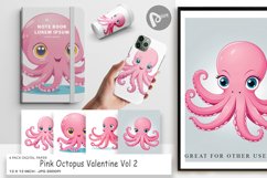 Digital Paper Pink Octopus Valentine Product Image 1