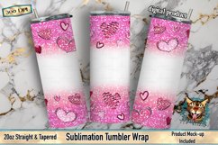 Heart tumbler, valentines tumbler, Tumbler Wrap, Peek-a-boo Tumbler