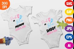 Pink or Blue Mommy Loves You Svg, Pink or Blue Daddy SVG Product Image 2
