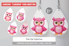 Earring Pink Owl Valentine Product Image 1