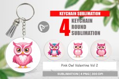 Keychain Pink Owl Valentine Product Image 1