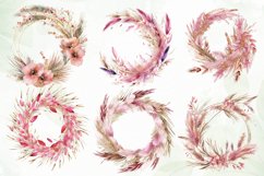 Pink Pampas Rustic Sublimation Clipart Product Image 5