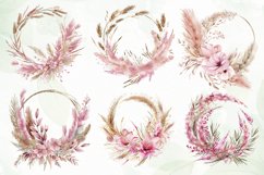 Pink Pampas Rustic Sublimation Clipart Product Image 4
