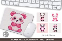 Mouse Pad Pink Panda Valentine Product Image 1