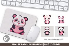 Mouse Pad Pink Panda Valentine Product Image 1