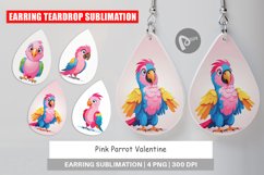 Earring Pink Parrot Valentine Product Image 1