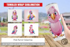 Tumbler Pink Parrot Valentine Product Image 1