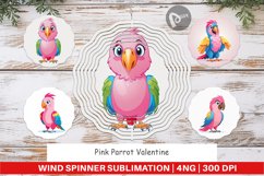 Wind Spinner Pink Parrot Valentine Product Image 1