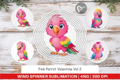 Wind Spinner Pink Parrot Valentine Product Image 1