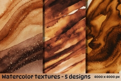 Cozy Warm Brown Watercolor Texture Backgrounds Product Image 1