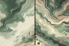 Earthy Green Marbled Texture Backgrounds Product Image 2