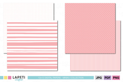 Feminine pastel digital paper set for planners scrapbooking and party projects