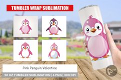 Tumbler Pink Penguin Valentine Product Image 1