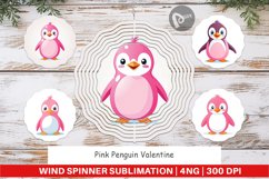 Wind Spinner Pink Penguin Valentine Product Image 1