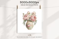 Pink Peonies Vase Flower Wreath Clipart PNG Scrapbooking Art Nursery Watercolor Transparent wedding invitation shirt designs sublimation romantic digital bloom watercolor floral wreath, flowers clipart, white pink peonies nursery, spring, wedding invitati