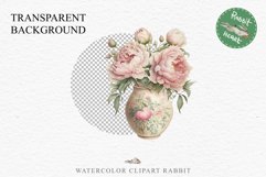 Pink Peonies Vase Flower Wreath Clipart PNG Scrapbooking Art Nursery Watercolor Transparent wedding invitation shirt designs sublimation romantic digital bloom watercolor floral wreath, flowers clipart, white pink peonies nursery, spring, wedding invitati