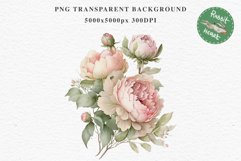 Pink Peonies Vase Flower Wreath Clipart PNG Scrapbooking Art Nursery Watercolor Transparent wedding invitation shirt designs sublimation romantic digital bloom watercolor floral wreath, flowers clipart, white pink peonies nursery, spring, wedding invitati