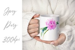 Peony watercolor - sublimation design Product Image 3
